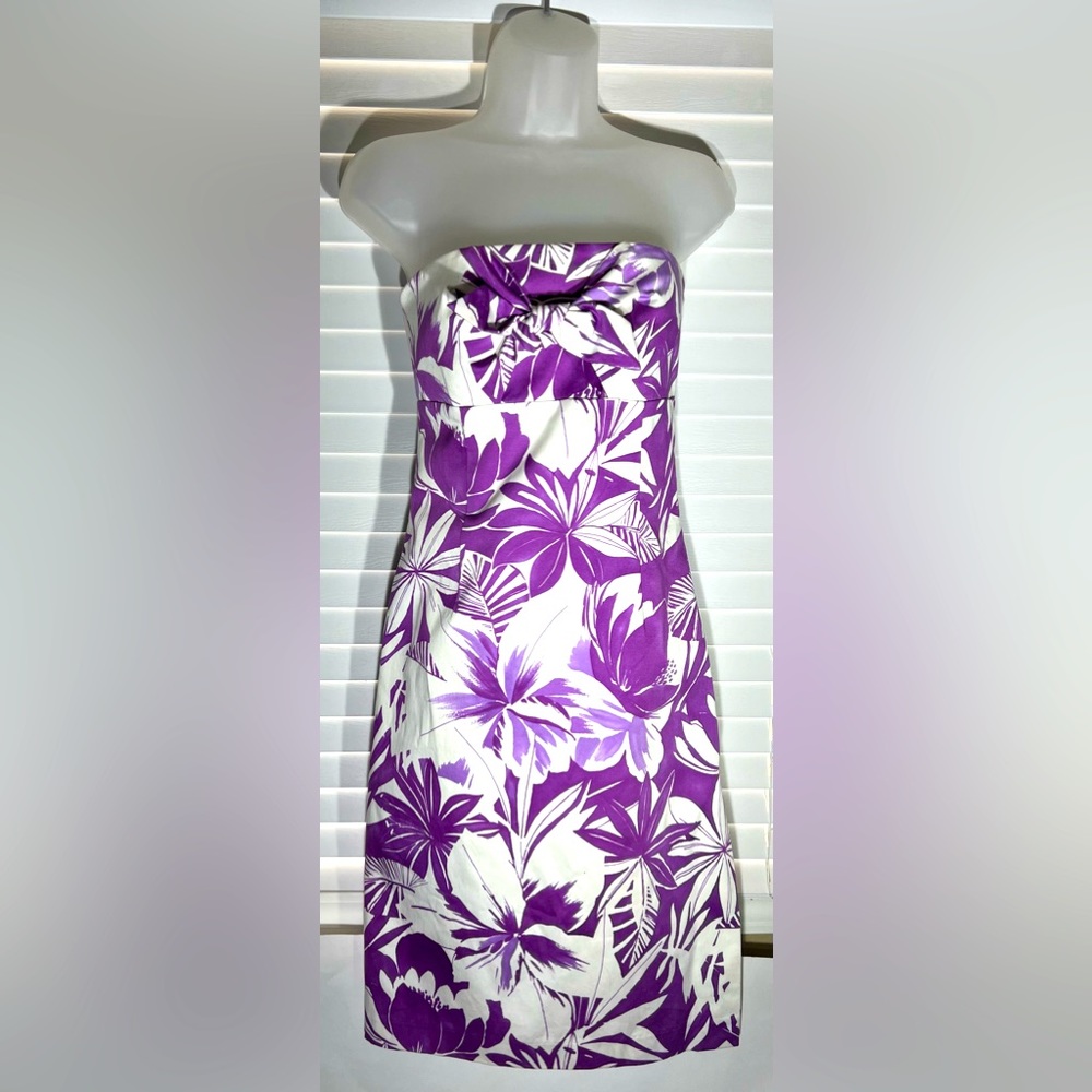 Super Cute Tropical Willi Smith Floral Strapless Dress Size 4